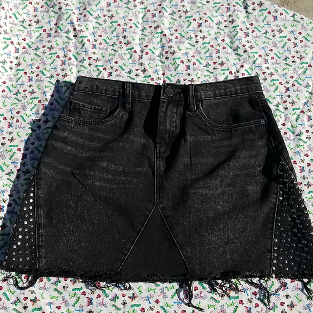 Black BlankNYC Denim Skirt